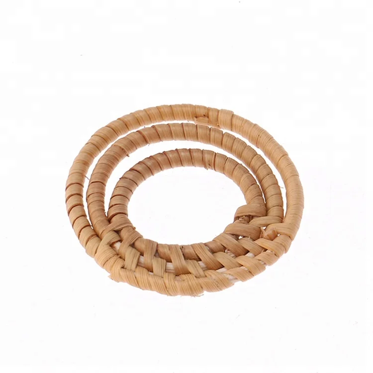 

Wholesale Unfinished Rattan Jewelry Overlapping Circlesaccessory For Making Earrings