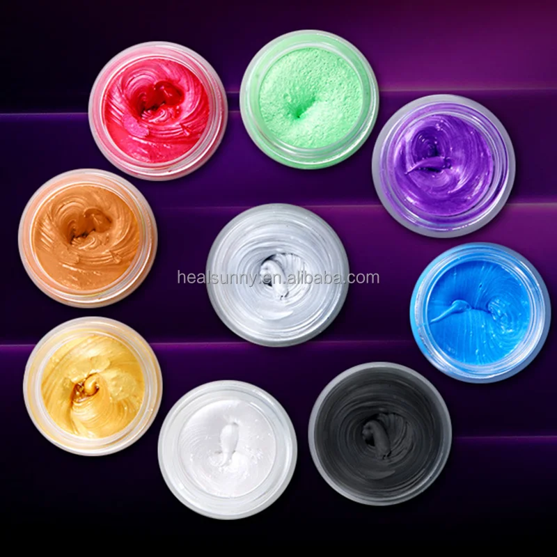

Hair Color Fashion Unisex Hair gel Temporary Colors Cream Hair Dye Wax Easy Wash, 9 colors