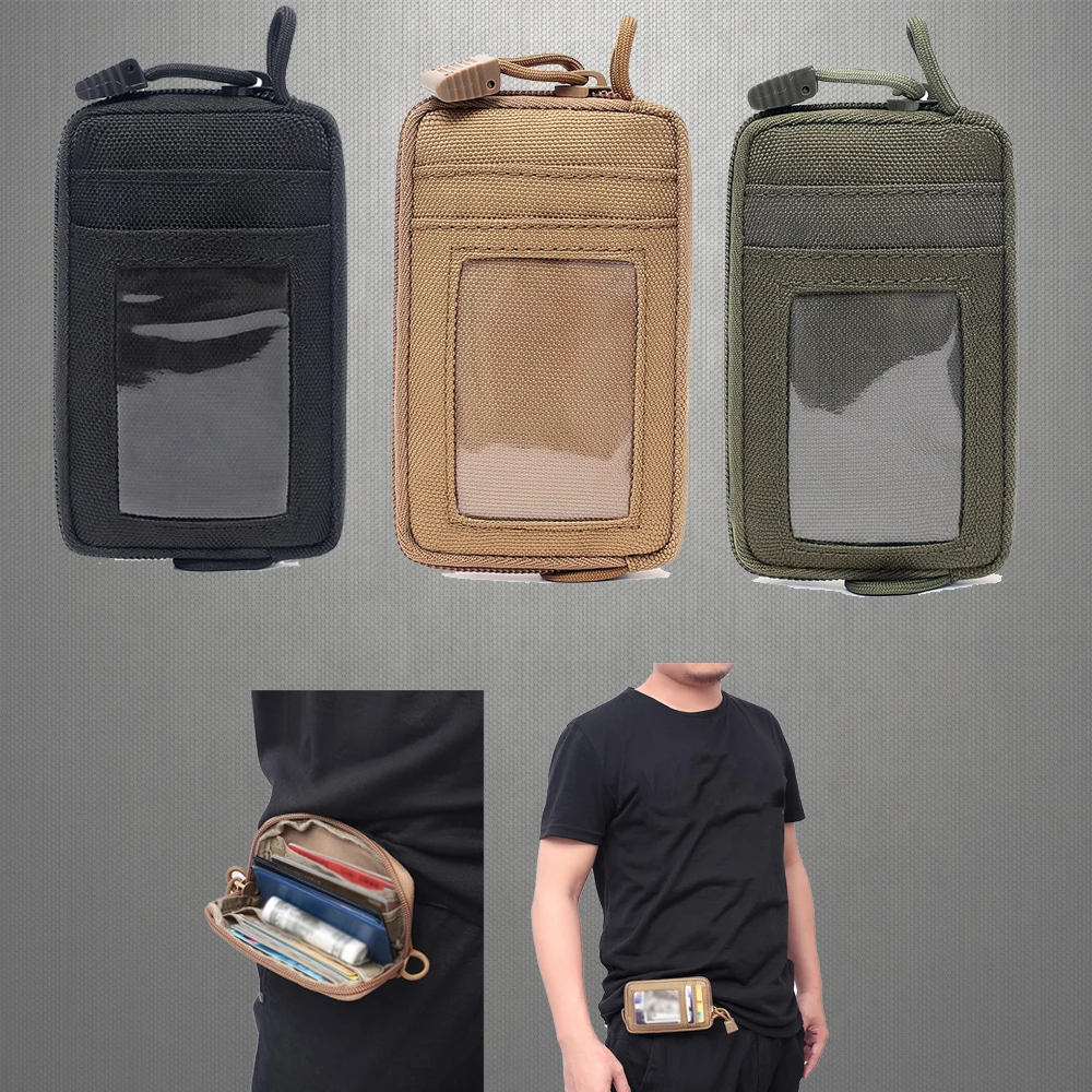 Tactical Molle Pouch Wallet Card Bag Money Case Pack Nylon Waterproof ...
