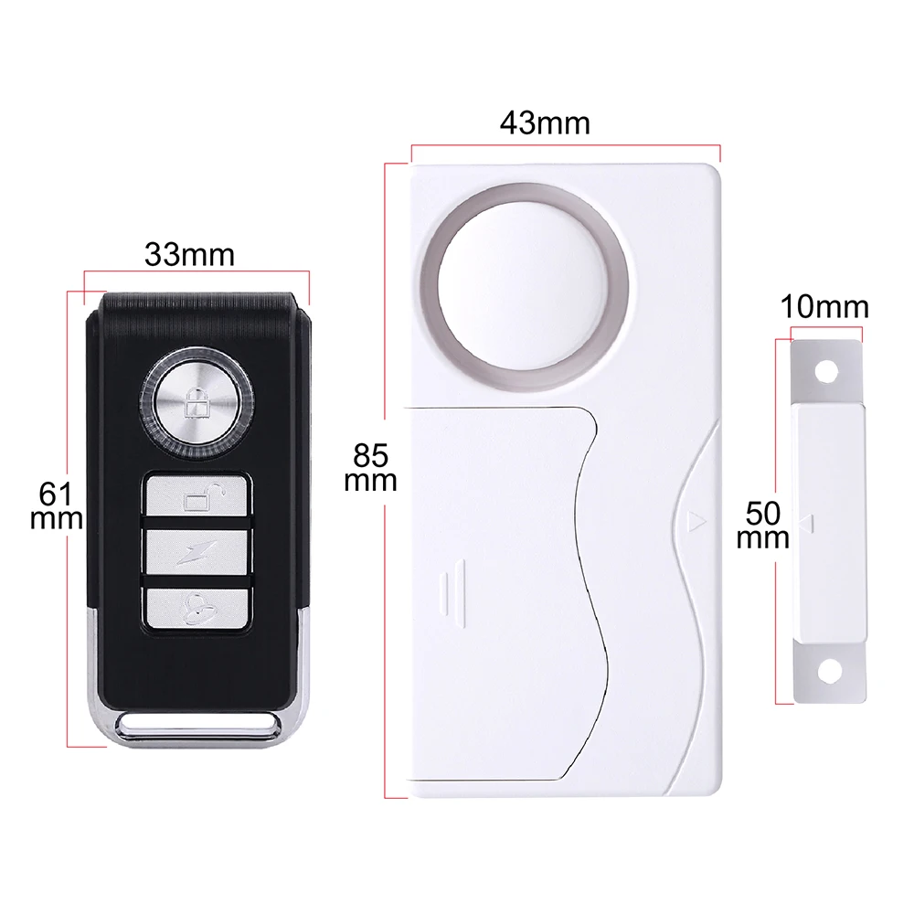 

Factory Direct Sales Remote control Home Security Alarm Door Window Wireless Alarm Door Sensor Magnetic Window Alarm