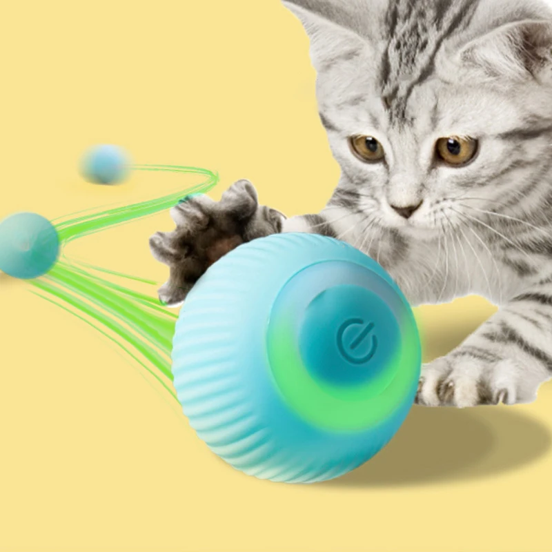 

Funny Attractive Pet cute smart automatic rolling cat toy ball electric cat toy cat ball toys