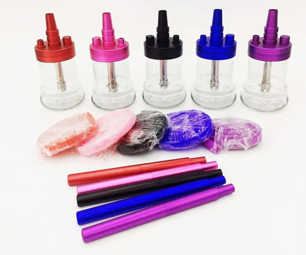 

2021 New Style Portable Travel Shisha With Smoking Pipe Chicha Narguiles Sheesha Glass Hookah Simplex Hookah