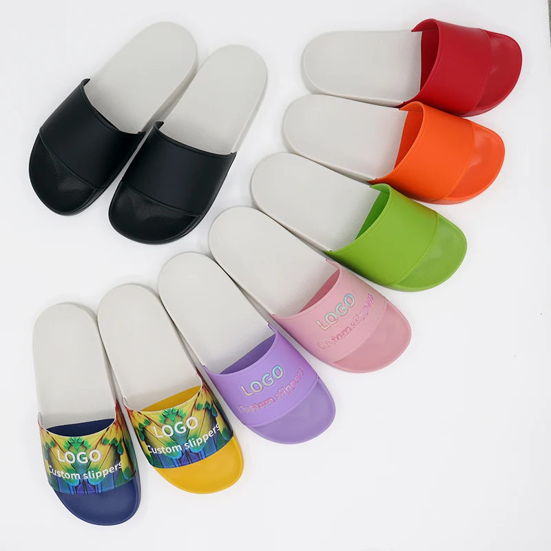 

men slippers sandals customization logo slides casual fashion slides custom logo flip flops for men, Customized color