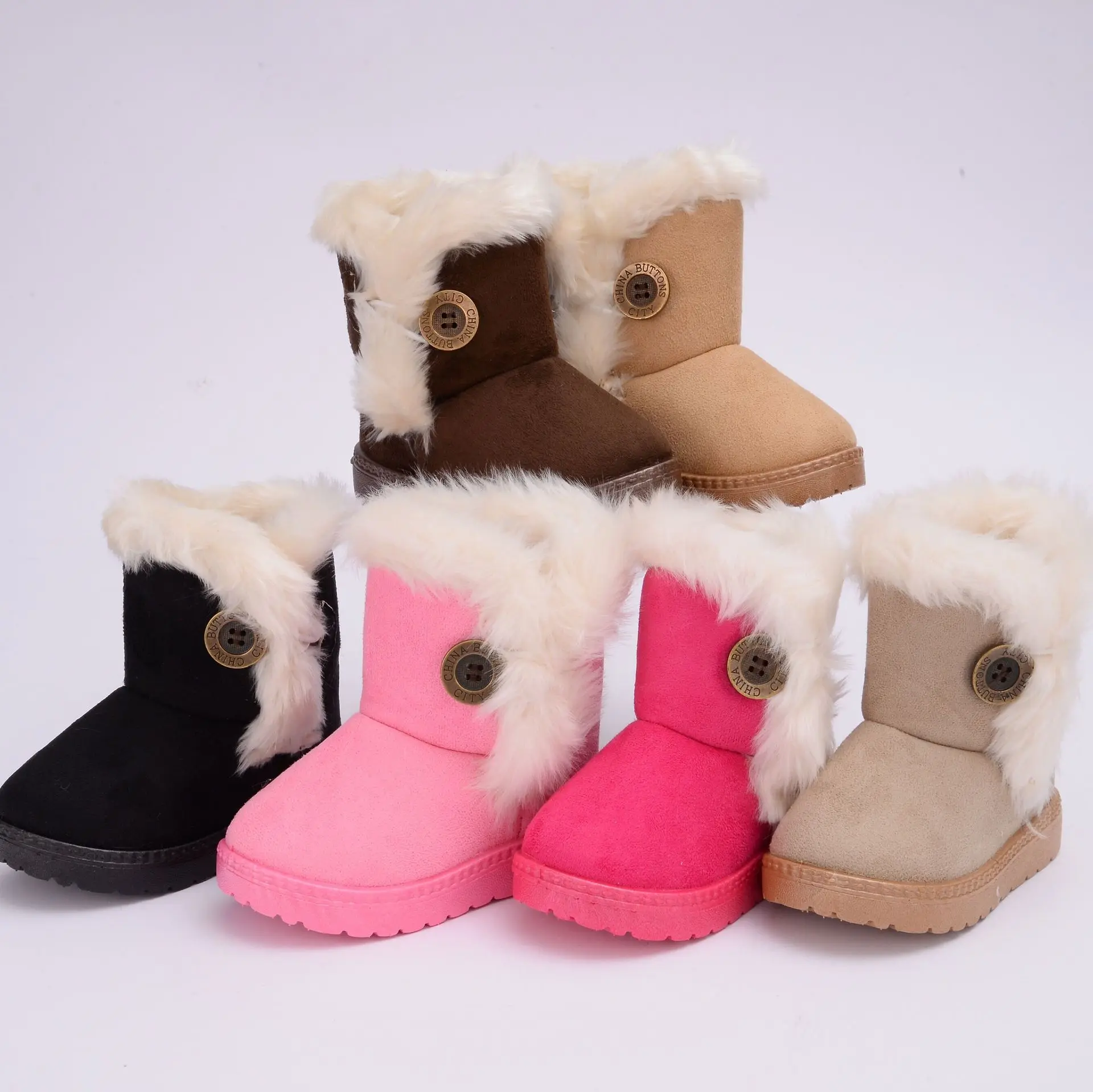 

6 Color Factory Direct Warm Winter Kids Fur Snow Boots Girls For Children