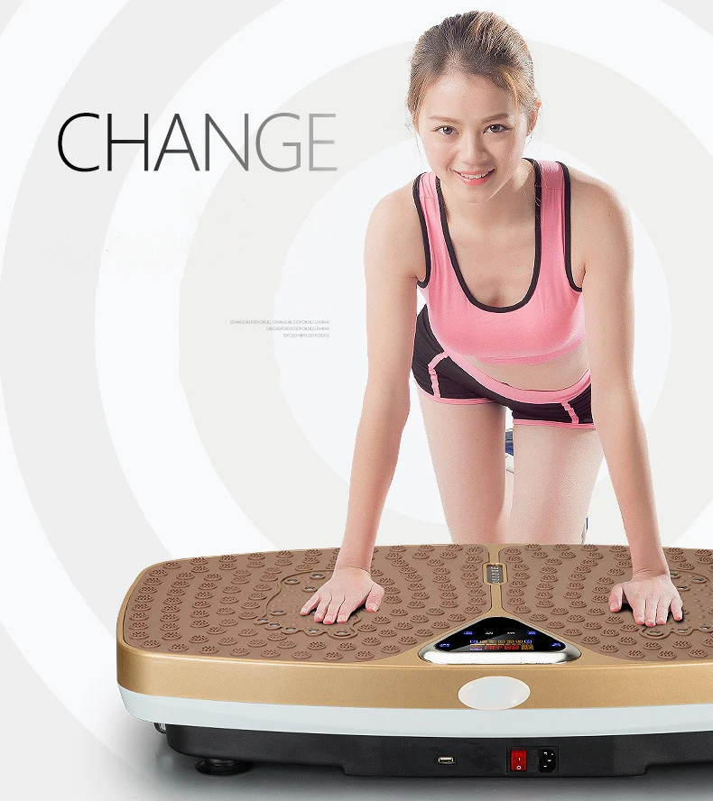 

Mini vibration plate with exercise band fitness vibrating plate fat shaker equipment for whole body home fitness vibration plate