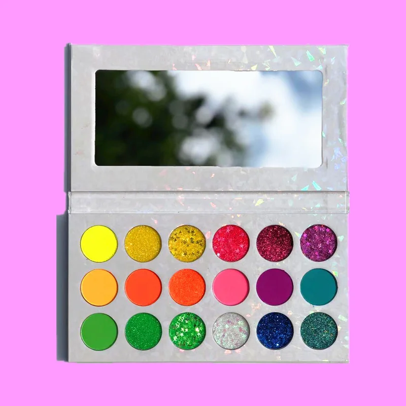

Hot sale makeup palette 18 pan eyeshadow palette with your custom brand, 25 colors