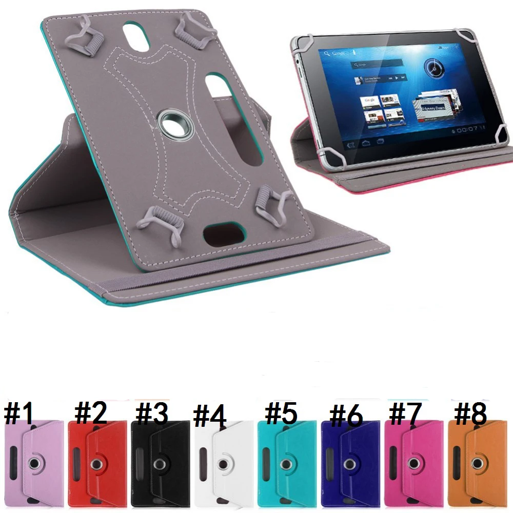 

8 Inch 360 Degree Rotating Tablet Case Wholesale Universal PU Leather Cases Fold Flip Covers Built-in Card Buckle for Mini iPad