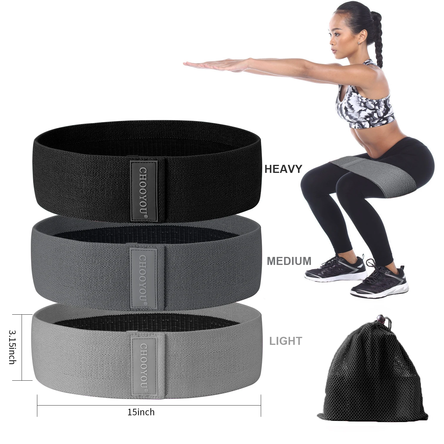 

2021 fitness gym bodybuilding hip customized resistance band for exercise at home
