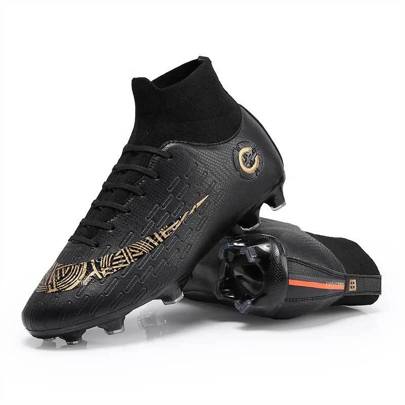 

Hot Selling High Quality Kids Football Training Shoes High-Top Breathable Children Football Boots Soccer Shoes