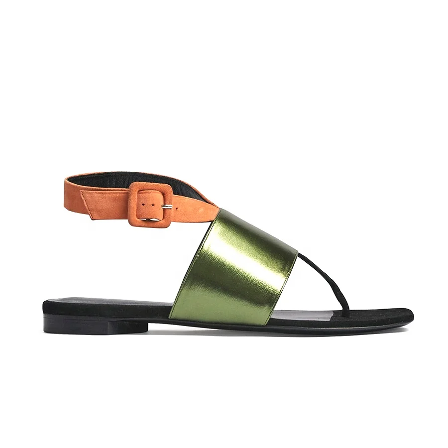 

Fashion flip flops genuine leather high quality flats sandals women ladies shoes casual