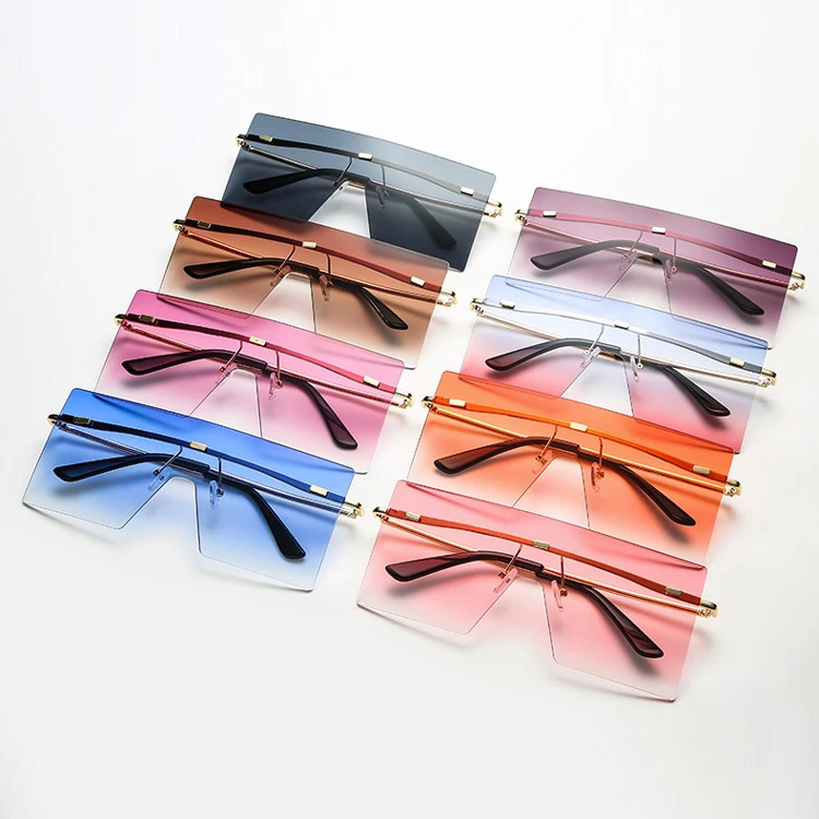 

Designer frameless packaging oversized cycling bling clear shield sunglasses 2019, Colors