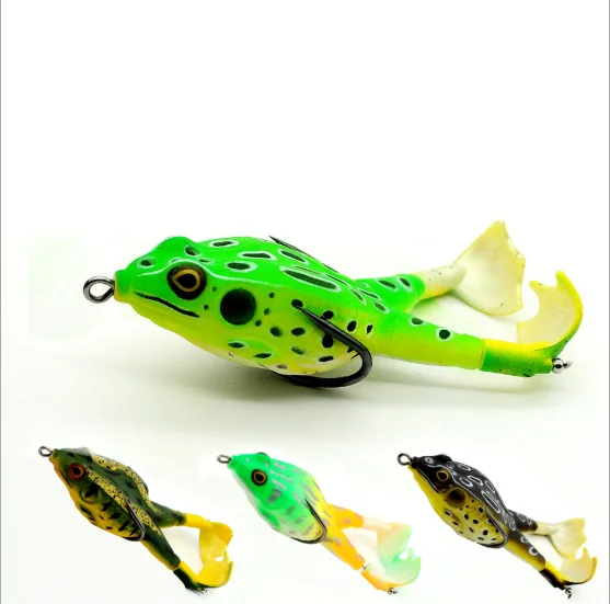 

New style 90mm 13.7g soft frog Topwater Fishing Lure whopper plopper soft flog lure, 10 colors
