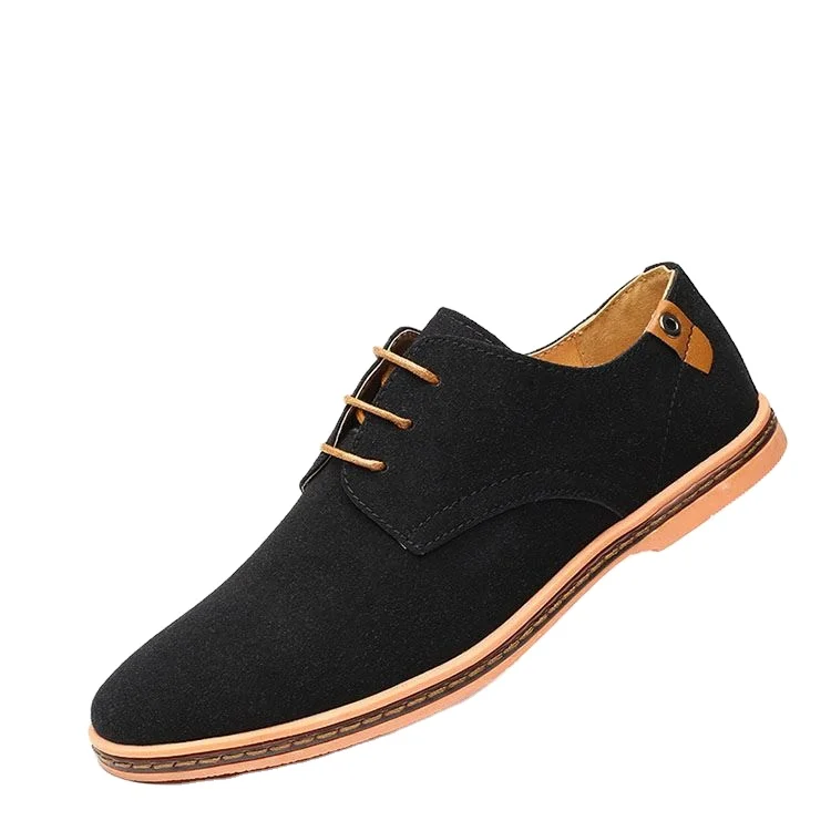 

Factory Prices Autumn new men's British casual shoes Suede leather upper Beef tendon bottom sole flat sole casual shoes, Option