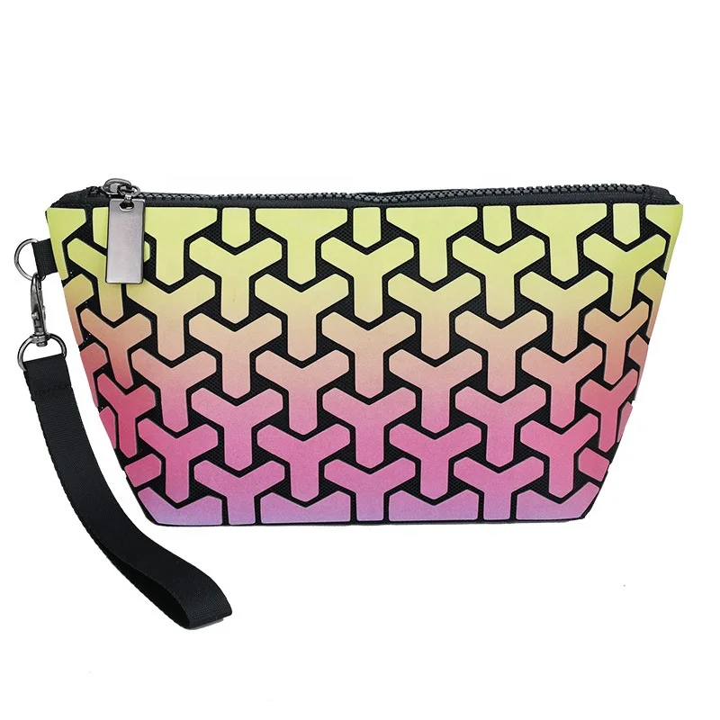 

personalized colorful waterproof large holographic makeup bag for girl, Luminous