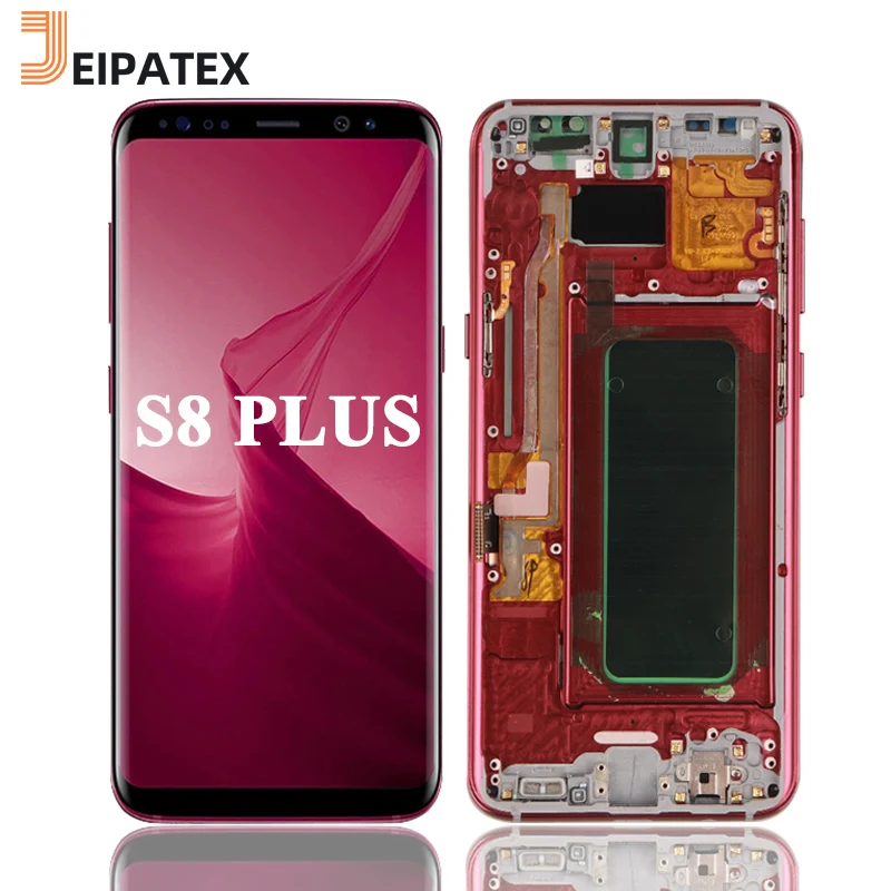 

For Samsung S8 Plus Screen for Samsung S8 Plus Lcd Screen Display For Samsung S8 Plus Touch Screen Replacement with Frame, Black, orchid gray, arctic silver, coral blue, maple gold, rose pink