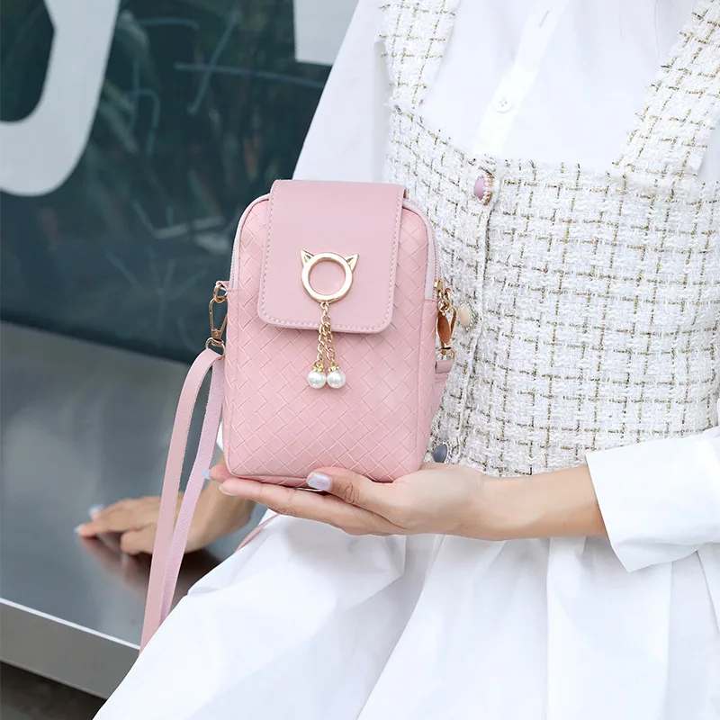 

wholesale fashion girls purse pink white hand bags mini cute ladies cross body cheap pu leather crossbody phone bag, 5 colour