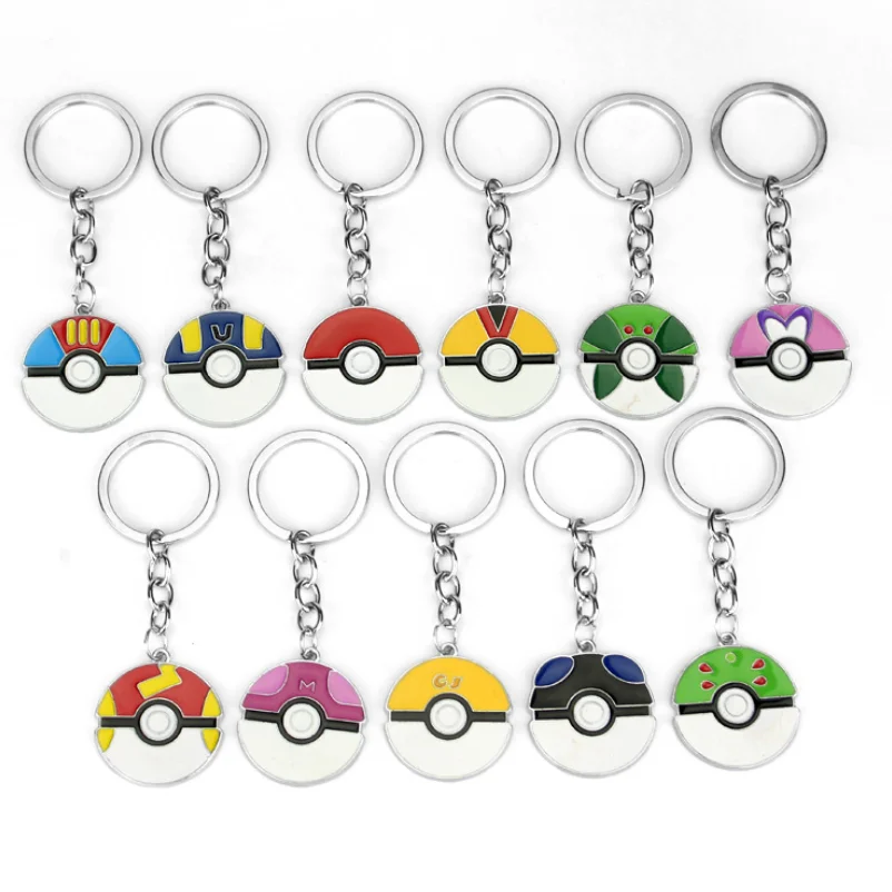 

Free Shipping Keychain Pokemon Toys Poke Ball Elf Ball Action Figures Women Bag Decoration, Colorful