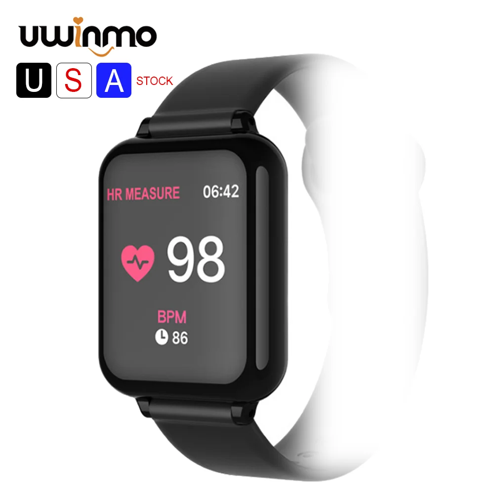 

New B57 IP67 Waterproof Sports Smart Bracelet Heart Rate Monitors Smart Watch B57, Blue