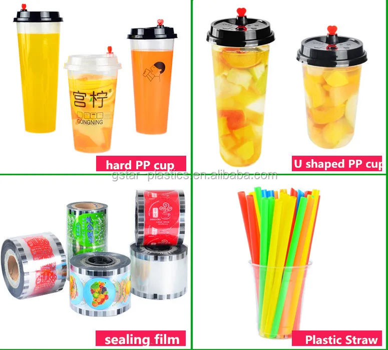 12oz 16oz 20oz 22oz Clear Matt Bubble Tea Plastic Cup Disposable Milk ...