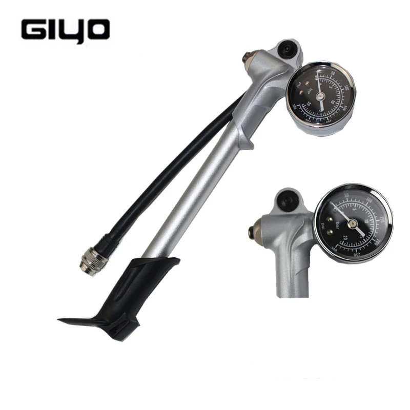 

GIYO BICYCLE PUMP FOR SUSPENSION HIGH PRESSURE PUMP FOR FRONT FORK 300PSI SHOCK PUMP FOR REAR SUSPENSION