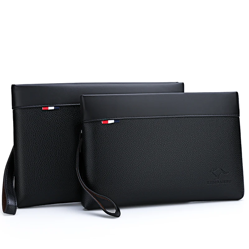 

Wholesale pu leather men's clutch men's wallet with wristband