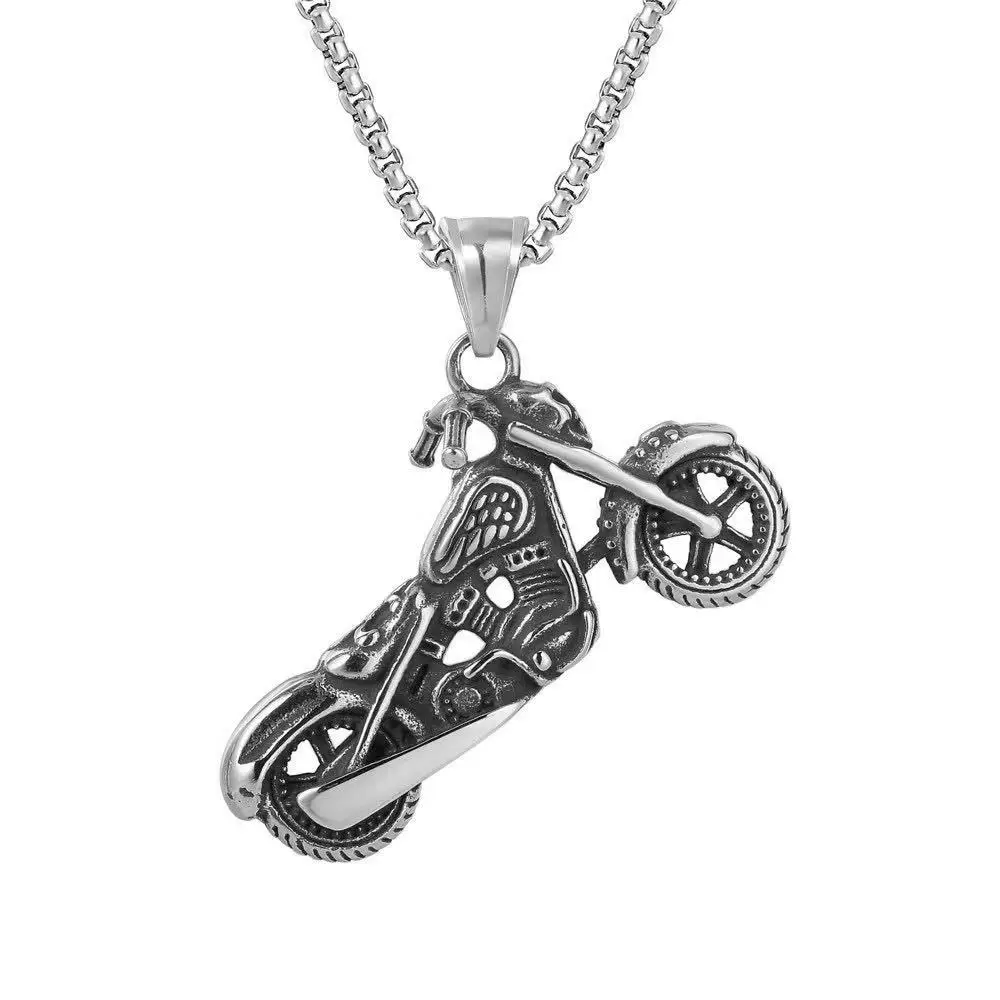 

2021 new stainless steel jewelry motorcycle riding Pendant Necklace