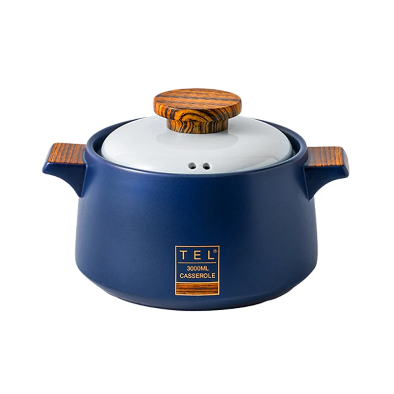 

2.0L 3.0L 4.0L 5.0L 6.5L Blue Ceramic Kitchen Cookware Dish Casserole Clay Cooking Pot