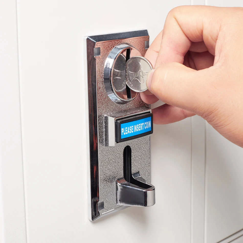 
Floor standing metal locker cell phone charging station with 18 bay in white 