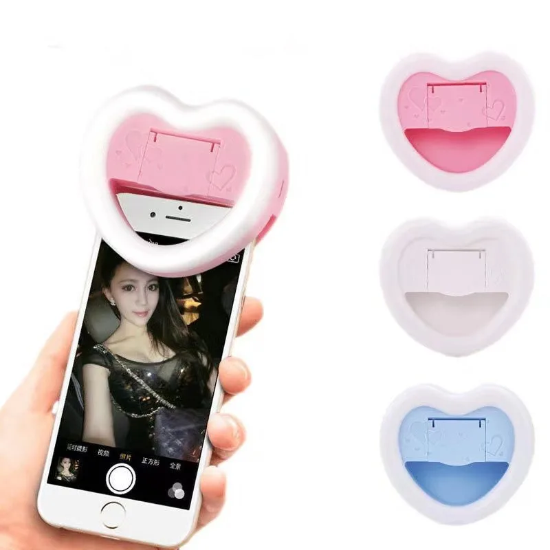 

Makeup High Quality Clip Photography Make up Cell Phone Heart Led Ring Light Selfie Mini Ringlight