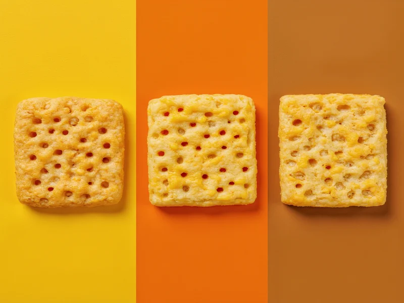 Three homemade cheezits flavor variations side by side