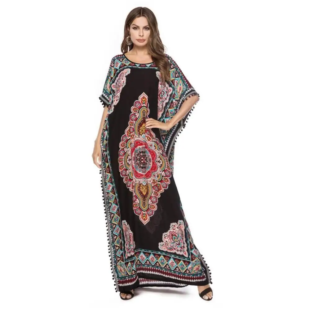 

wholesale middle east muslim dress abaya fashion caftan kaftan arab robe women, 2 colors