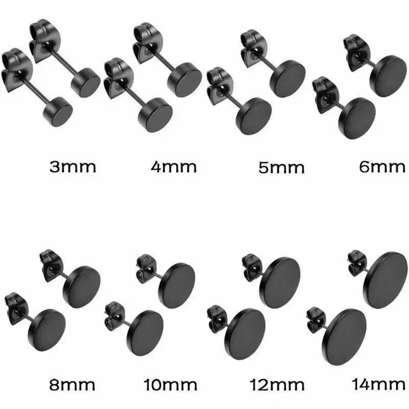 

2021 new hip hop style Japanese and Korean simple jewelry stainless steel men's women's Earrings