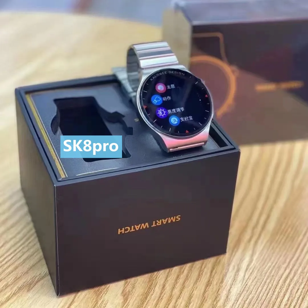 

New SK8pro smartwatch 1.3inch full touch BT call IP68 waterproof alipay sport modes fitness tracker smart watch SK8 pro