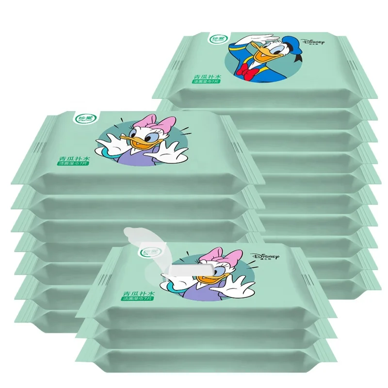 

Treasure X Disney Cucumber Moisturizing Wet Paper Facial Cleansing Wet Wipes