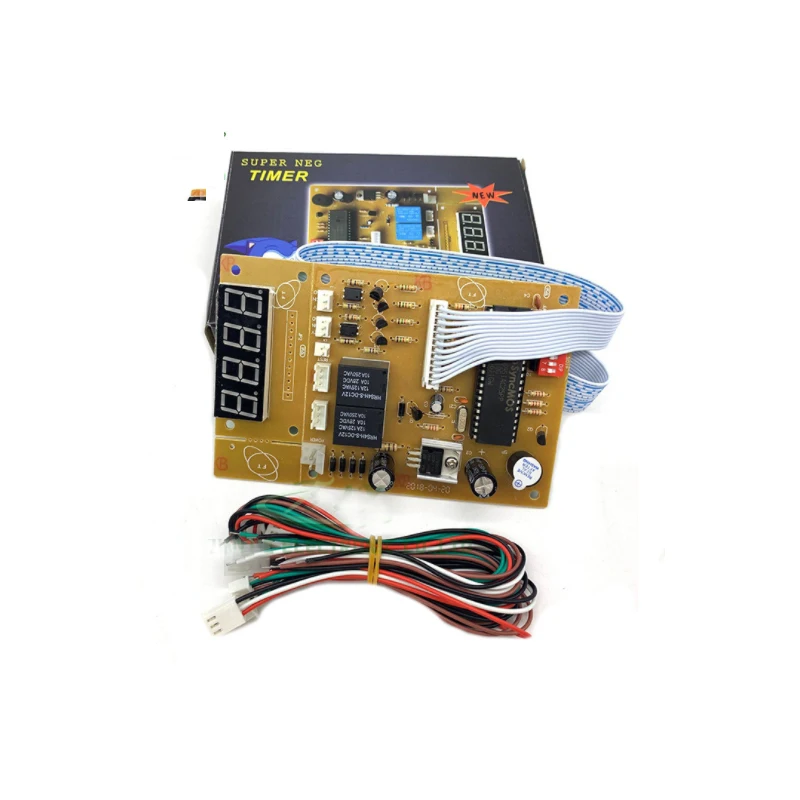 

4 digit timer control board for washing vending machine, Yellow