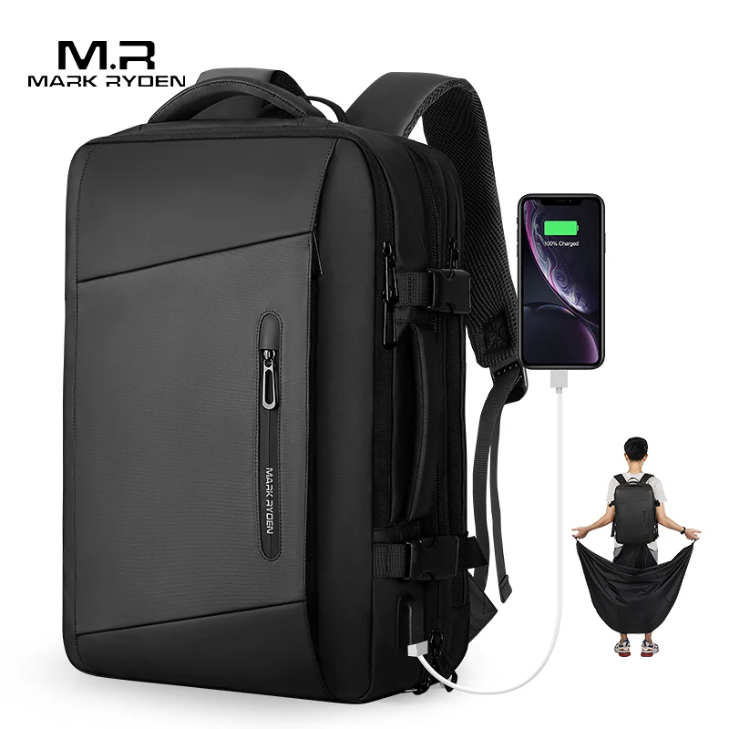 

Mark Ryden 2021 Magic cloak backpack usb charging laptop backpack men, Black