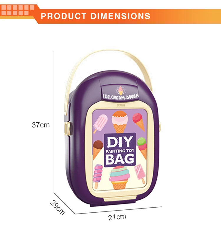Latest design funny suitcase ice cream machine DIY color clay playdough