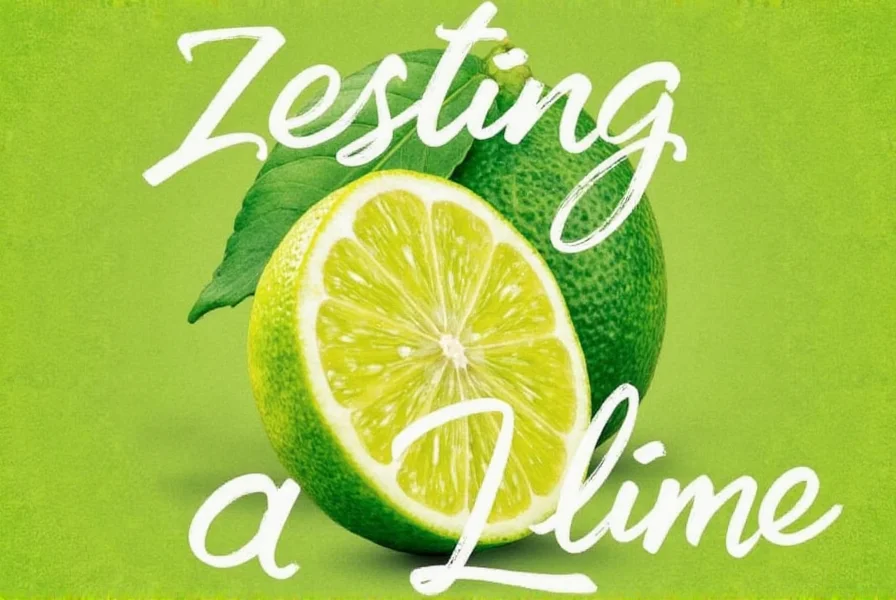 Lime zest in a small bowl