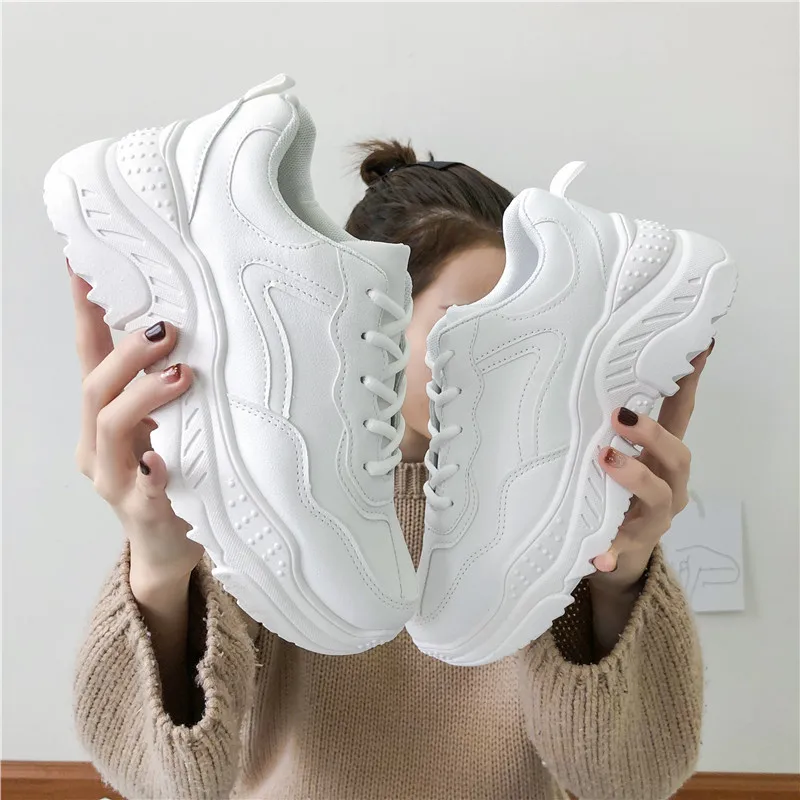 
Comfortable 36 43 Big Size Women Casual Fashion Sneakers White shoes Cheap Price Wholesale Factory Direct  (62366863705)
