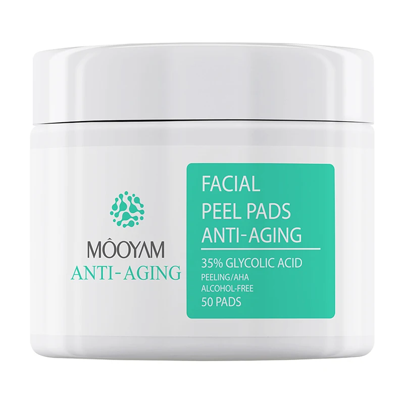 

Private Label Anti Aging Dullness Pores, Acne Scars Facial Glycolic Acid Peel 35% Anti Wrinkle Peeling Glycolic Acid Pads
