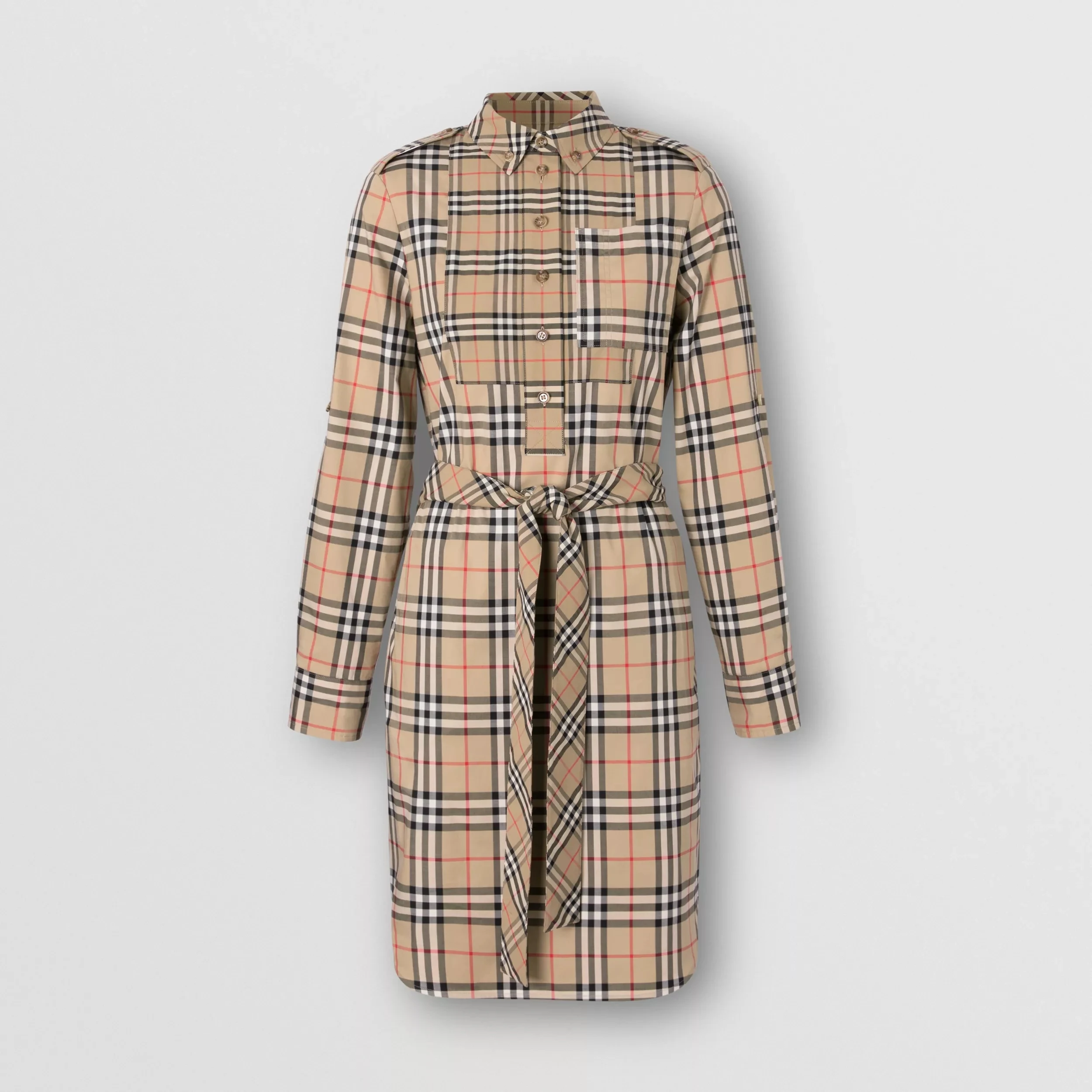 

2021 spring and autumn new waist show thin in the long long sleeve lady plaid retro shirt dress, Customized color