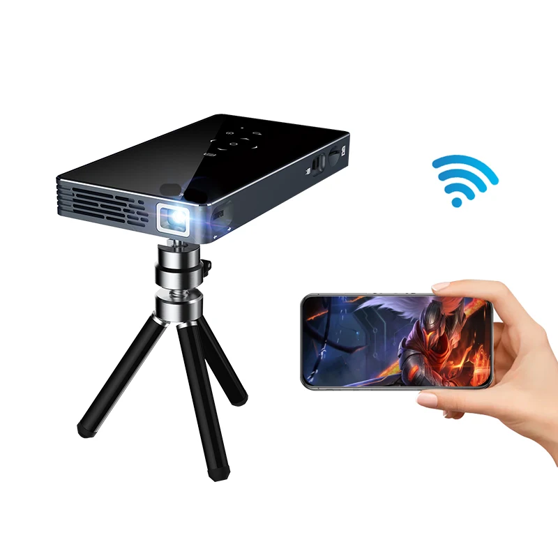 

Mini pocket mobile led home theater phone projector Android HD IN Wi-fi bt P8I dlp mini proyector