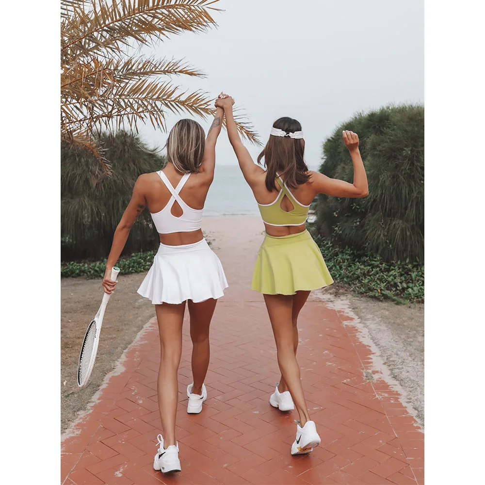 

Sport Dress Woman One-piece Tennis Dress Sportswear New Design Yoga Clothes Outdoor Sports Fitness Gym Summer Dress 2022
