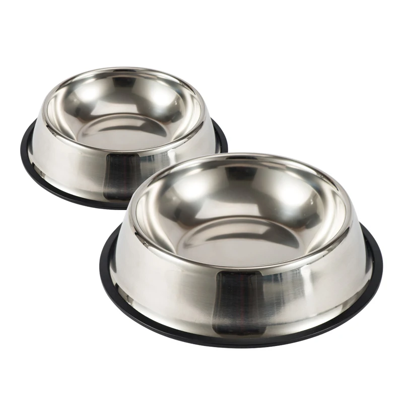 

Stainless Steel Dog Bowl Non-slip Durable Anti-fall Feeding Bowls For Small Medium Dogs Cat Placemat Feeder Pet Product