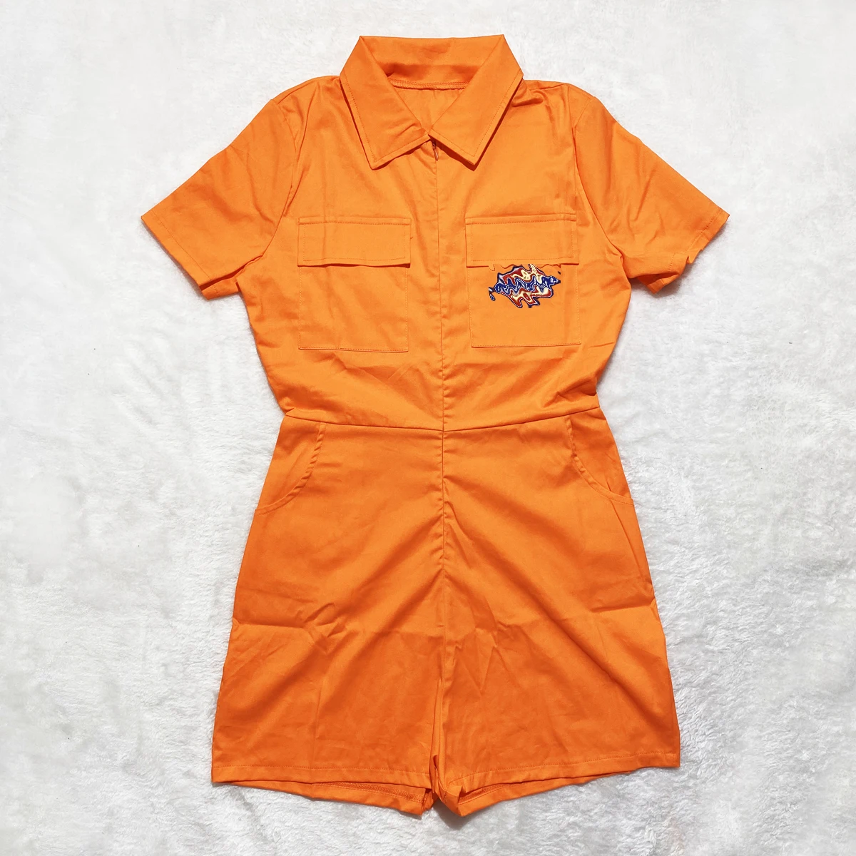

Summer Hot Selling V Neck Plus Size Women Clothing Jumpsuit Adult Short Jumpsuit, Picture