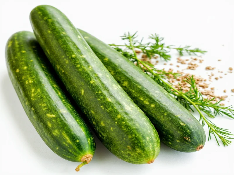 Fresh cucumbers and dill spices for homemade pickles