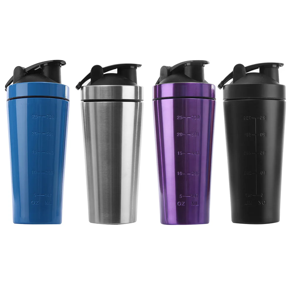 

Hot selling Whey Protein Powder Metal Water bottle Outdoor Hiking Nutrition Blender Thermos Half Gallon Water Bottle