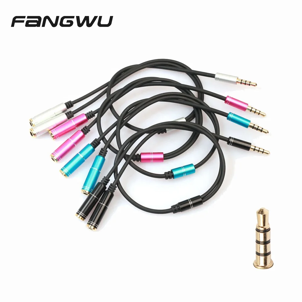 

Good Quality Earphone Y Headphone Splitter Adapter, Black white red etc