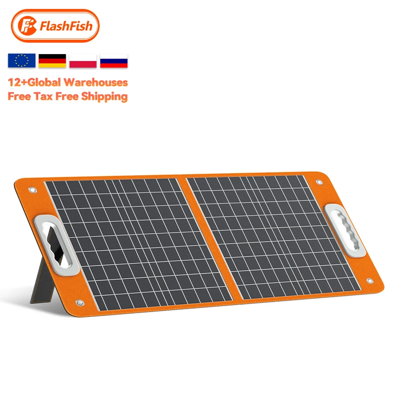 

Monocrystalline 60W Solar Charger Charging Outdoor Camping 50w Folding Foldable Portable Solar Panels for Mobile Cell Phone