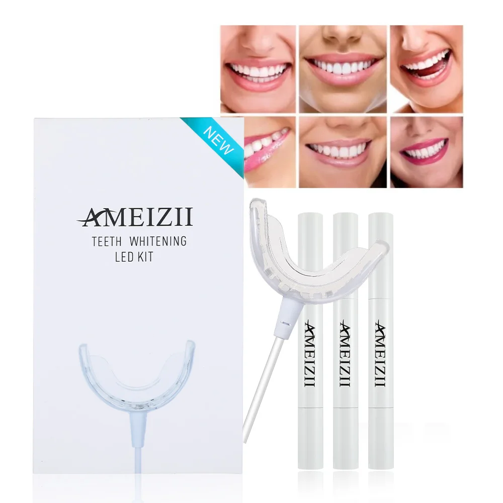 

Custom Logo Home 3 in 1 Adapters Wired Teeth Whitening Machine 16 LED Blue Light Dental Bleaching Lamp Blanqueamiento Dental Gel